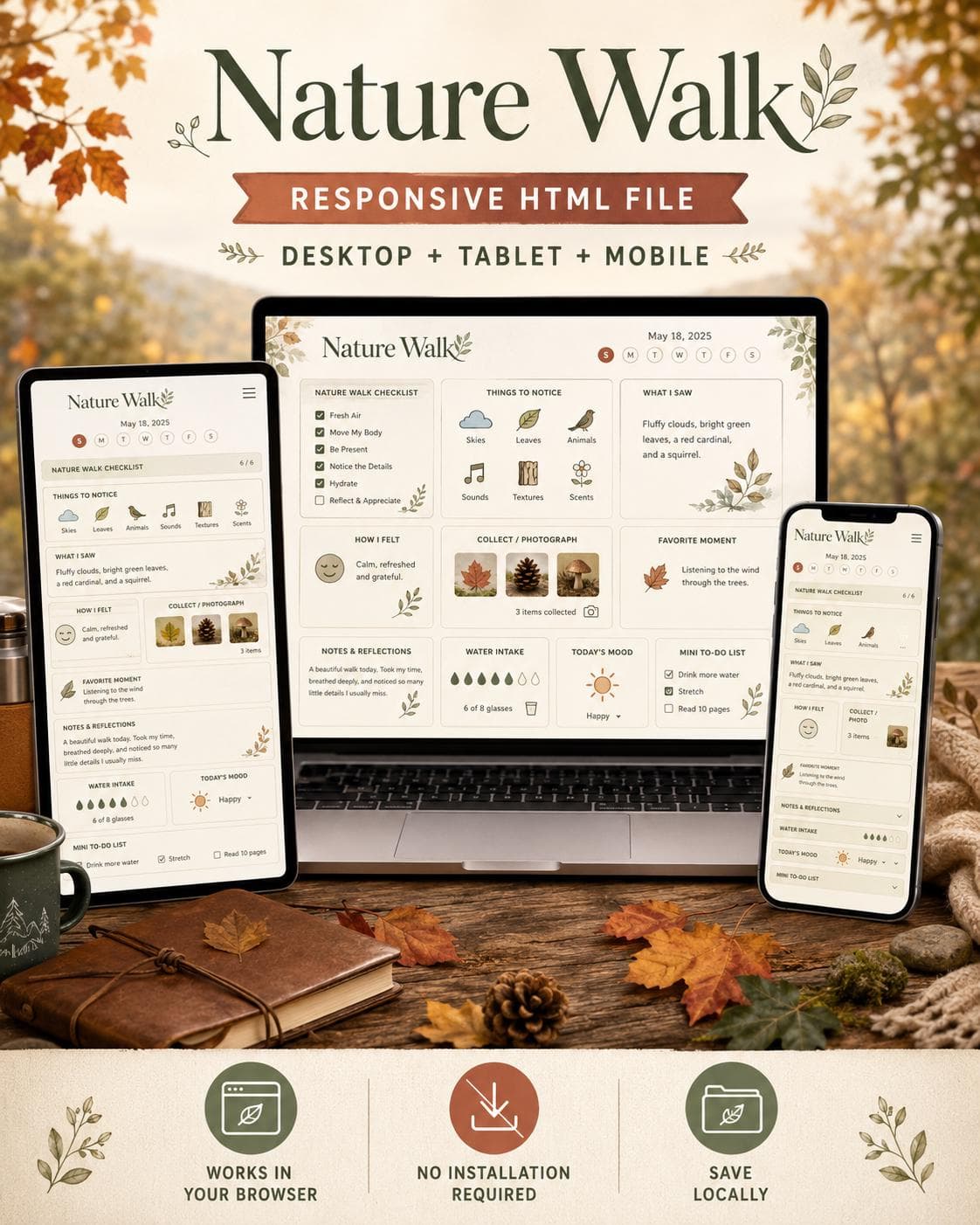 Autumn Nature Walk Planner — preview 1