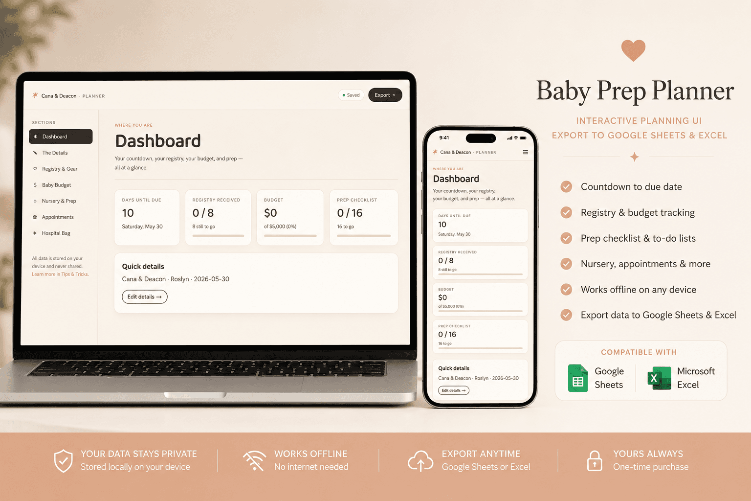 Baby Prep Planner