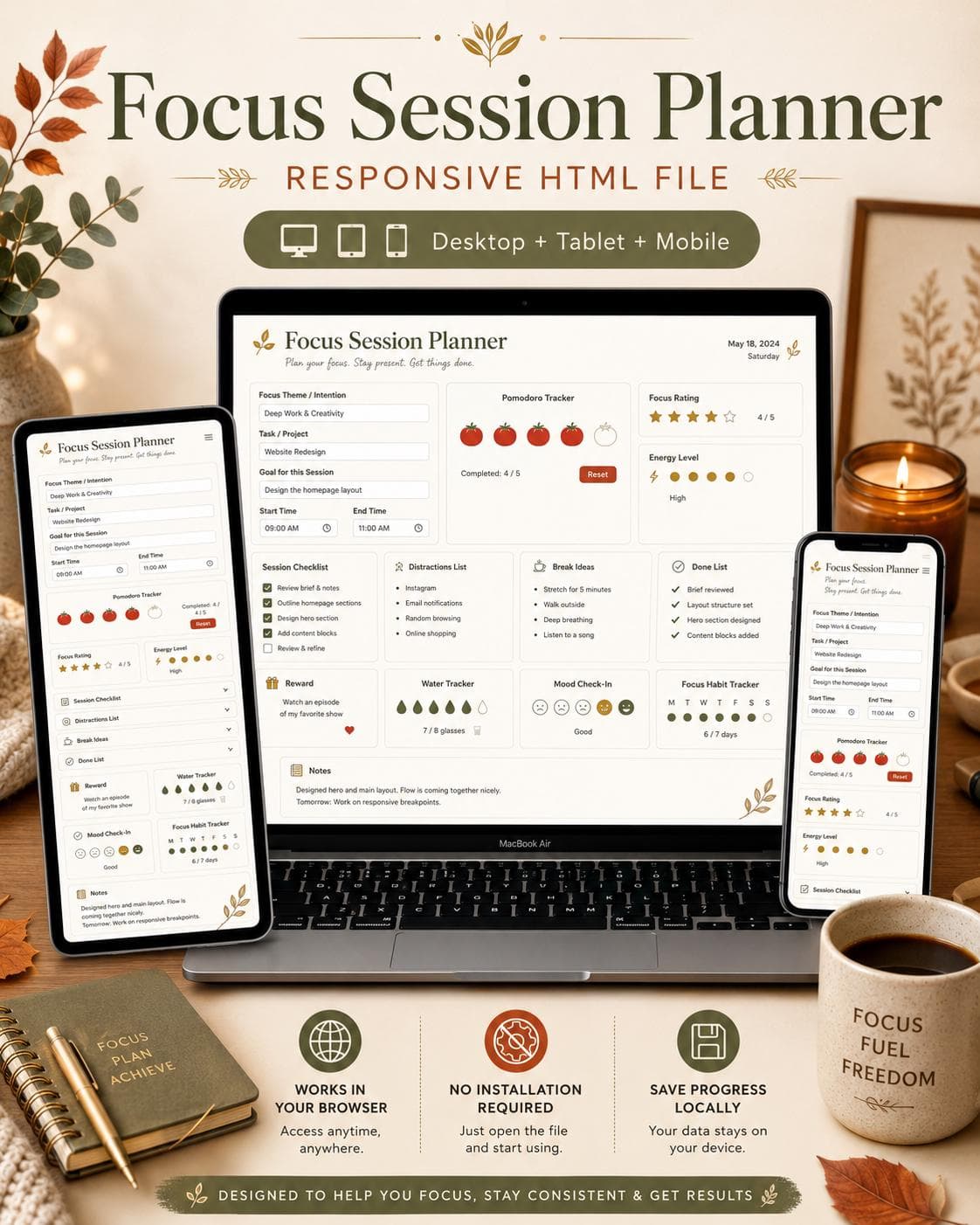 Autumn Focus Session Planner