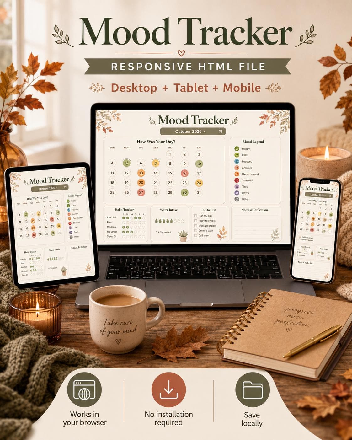 Monthly Mood Tracker — preview 1