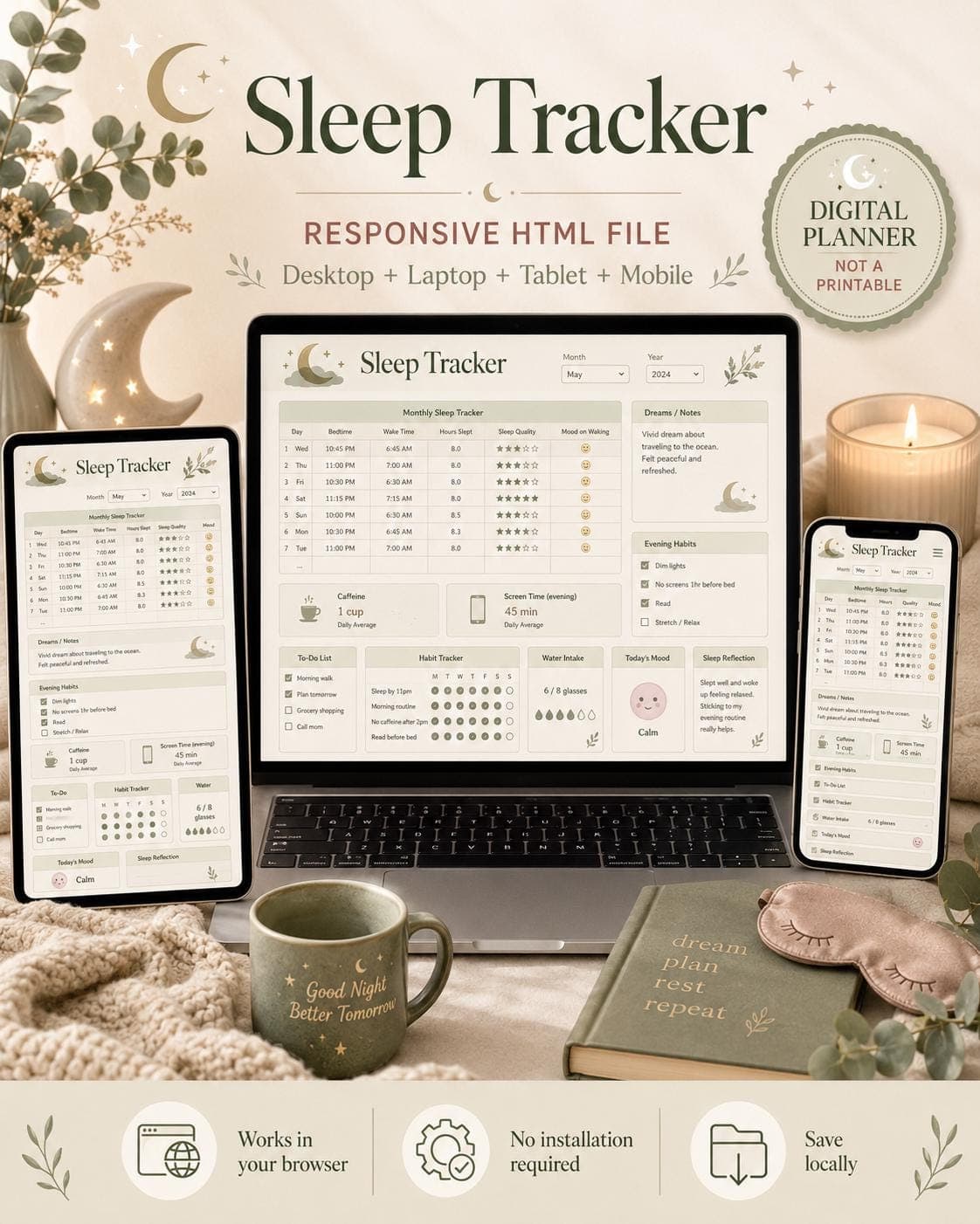 Sleep Tracker Planner